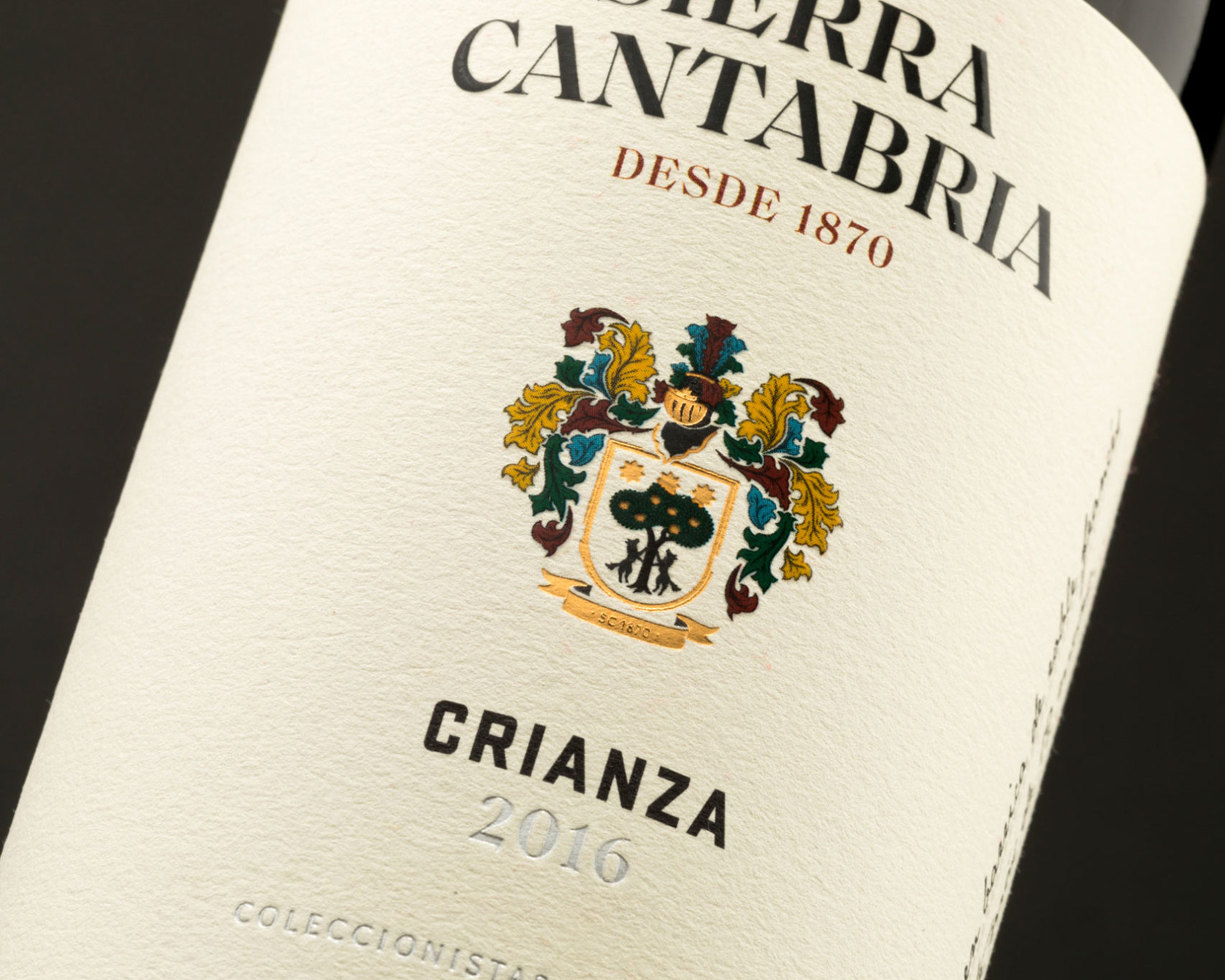 Sierra Cantabria Crianza. Etiqueta encolable. Labelgrafic